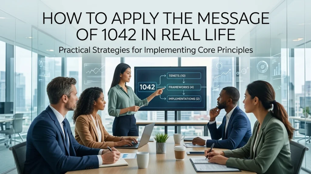 How to Apply the Message of 1042 in Real Life